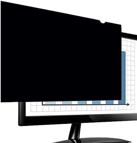 Fellowes PrivaScreen Anti Glare Black Privacy Filter & Screen Protector For Monitor/Computer, 22" Inches 16:10 Widescreen - Easy Attach & Removal With Quick Reveal Tabs