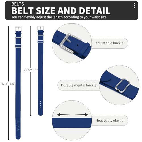 Image of QBK Toddler Baseball Socks & Belt Combo Set for Kids 2-16Y Tee Ball Socks