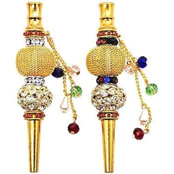 Hookah Tip Colorful Rhinestone Beaded Cigarette Holder Alloy Hookah Mouth Diamond Arabic Shisha Narguile Filter Hookah Accessories