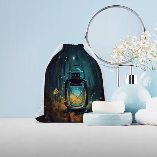 Drawstring Storage Bag Sports Cinch Sack Fireflies And Lantern Gym String Bags for Travel Swimming Beach4