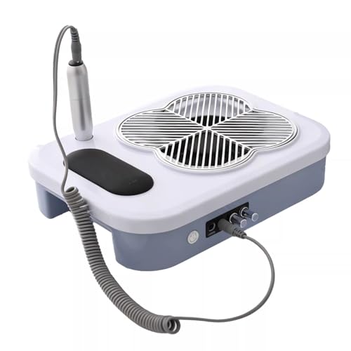 Colector de polvo de uñas con lámpara LED UV, máquina de manicura 3 en 1, velocidad de viento ajustable, aspiradora, filtro reutilizable para uso doméstico
