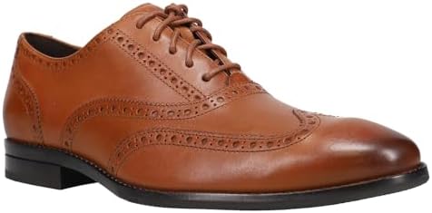 Cole Haan Men's Sawyer Wingtip Oxford, British TAN, 8.5 Wide | Image 1