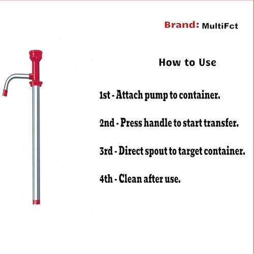 Image of Stainless Steel Manual Hand Oil Pump | 15L Tin Can Pumping Machine | Fuel Transfer Pump | Oil Dispenser & Remover | Automatic Fluid Extractor for Kitchen | Garage & Workshop Use (Pack of 1)