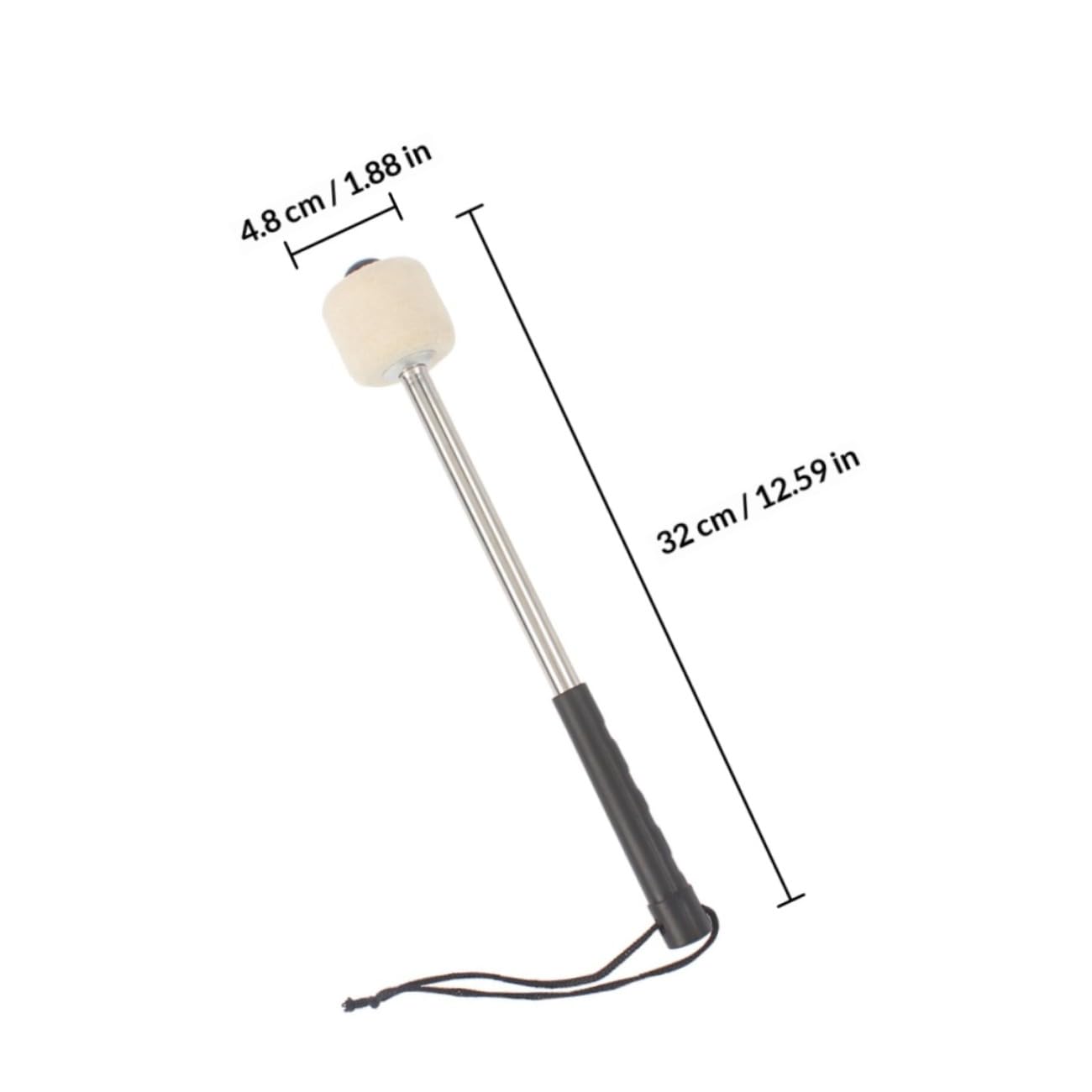 Gatuida 2 piezas Baquetas de de Gran con Cabezal de Fieltro de Lana para Percusión Accesorios de Instrumentos Musicales Resistentes y Cómodas para Prolongado