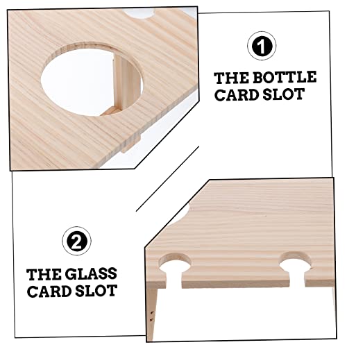 Table à vin extérieur portable en bois, support stable et compact - 6
