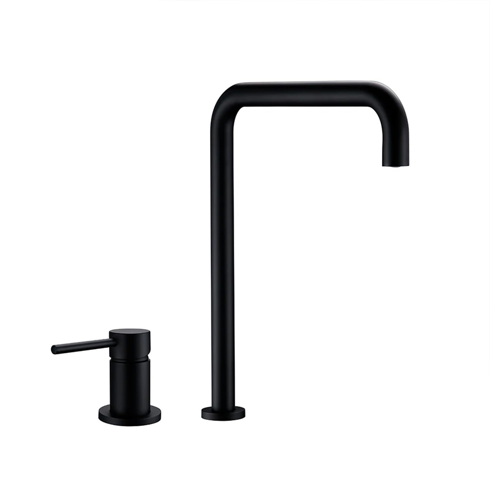 Robinet cuisine laiton massif noir mat mitigeur évier en L