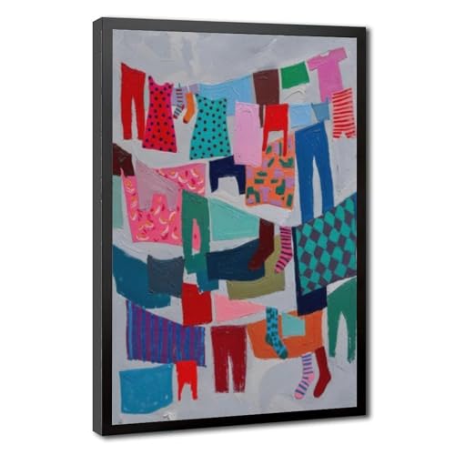 Impressions de linge italien : tableau sur toile 61x91cm pour décoration de ferme