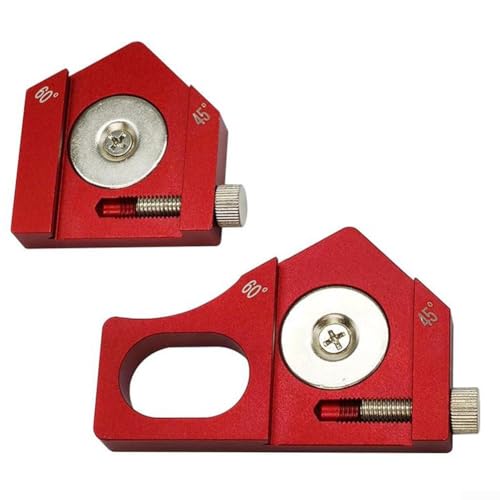 Angle Measuring Ruler with Adjustable Positioning Block Constructed from Aluminium Alloy for Accurate Setup and Measurement in Woodworking (2pcs)