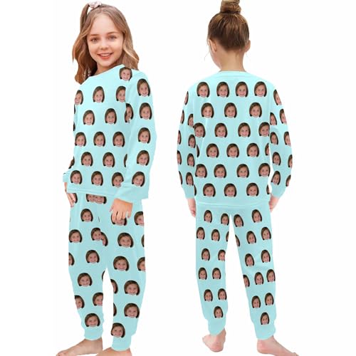 Artsadd Personalized Matching Christmas Pajamas Sets with Photos Custom Christmas Pjs for Family Xmas Sleepwear Pjs 1-5 Faces4