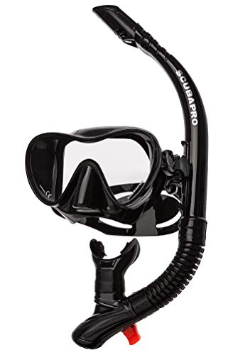 Scubapro Trinidad máscara de snorkel y buceo con lente de vidrio templado único - Negro