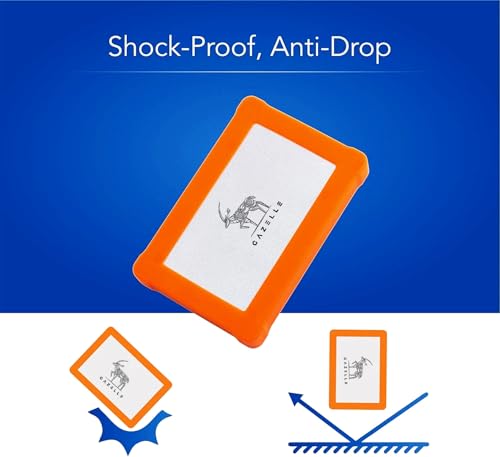 Image of GAZELLE 500 GB Warrior External Hard Drive Rugged, Metal Body, Shockproof, Water-Resistant,2-in-1 Type C & USB 3.0, Compatible with PC, Mac, PS4, Mobile, Tablet 1 Year Warranty (Orange)
