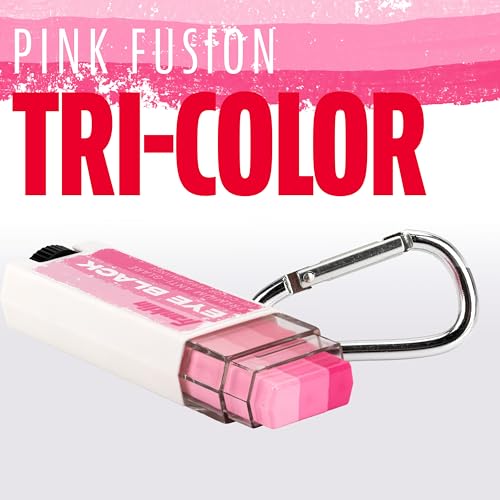 Image of Franklin Sports Eye Black Stick - Pink Fusion | Reduces Sun + Stadium Glare, Non-Toxic Beeswax Formula, Smudge-Proof for Lacrosse + Game Day, Includes Carabiner Clip