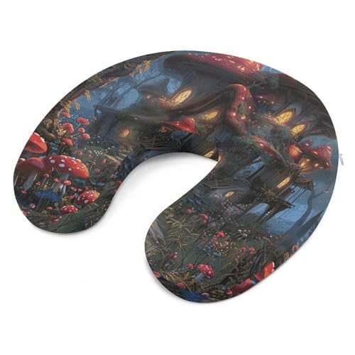 Almohada de viaje de espuma viscoelástica en forma de U miniatura 6