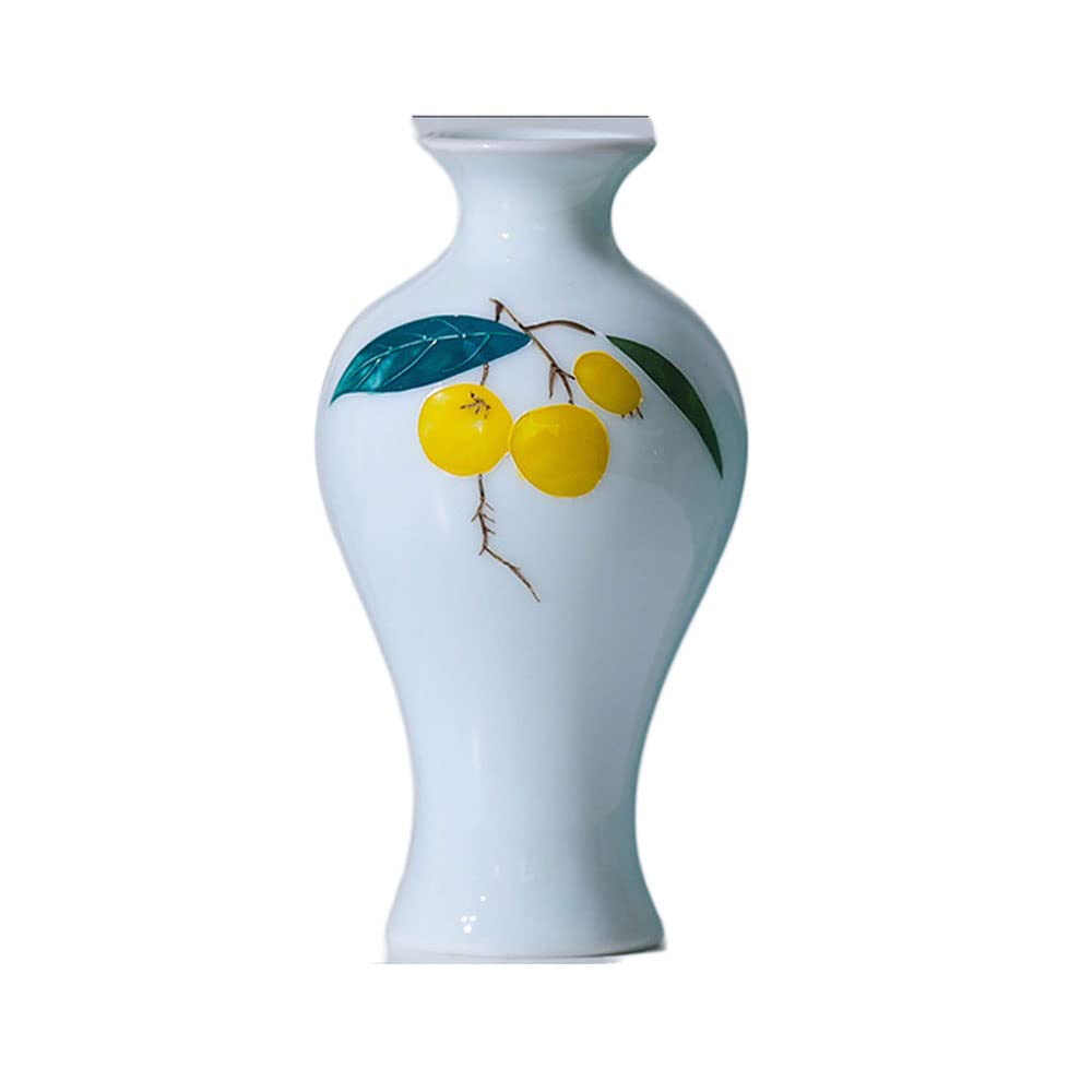 Vase en céramique peint à la main design moderne unique blanc