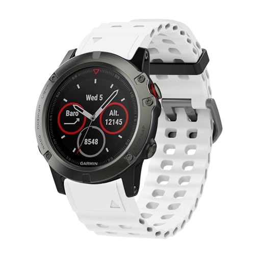 AISPORTS Correa de Silicona Compatible con Garmin MARQ Commander/Adventurer/Athlete/Captain/Driver/Golfer/Aviator, 22mm Correa para Reloj de Ajuste Rápido Correa Deportiva Suave para Garmin Descent G1
