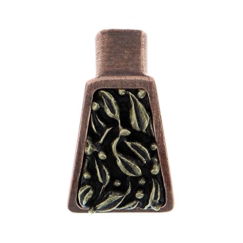 Vicenza DesignsSan Michele Finger Pull Knob, Antique Brass/Vintage Pewter