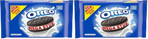 Image of OREO Mega Stuf Chocolate Sandwich Cookies, Family Size, 17.6 oz (Pack of 2)
