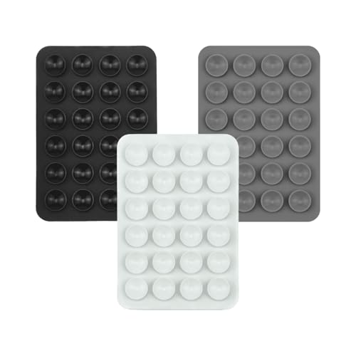 3 pièce Étuis à Ventouses en Silicone Extra Fort, Silicone Ventouse Telephone Portable,Support...
