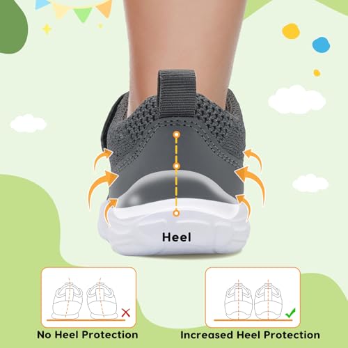 BARERUN Toddler Shoes Boys Girls Barefoot Shoes Kids Breathable Sneakers School Tennis Shoes Slip on Running Shoes Infant Toddler Walking Shoes4