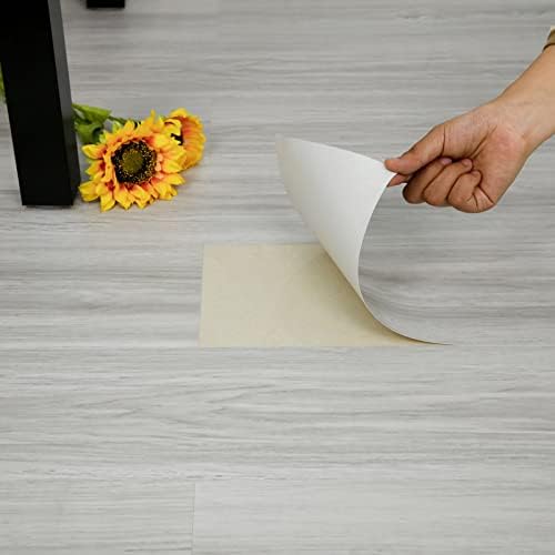 Peel and Stick Floor Tile, Vinyl Plank Flooring, Natural Wood Look, Self Adhesive Durable and Waterproof for Transfer Bedroom, Kitchen, RV, Bathroom and Living Room, 35in×6in,(10 PCS)