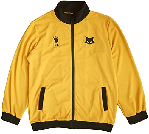 Topcos MSBY Black Jackals Jacket Hinata Shoyo Cosplay Costume Lightweight Zipper Uniform Coat (Medium, Yellow)