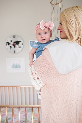 Image of Copper Pearl Premium Baby Burp Cloths - 3-Pack Large Cotton Burp Cloths, Extra Soft Spit Up Rags with 3 Absorbent Layers, Perfect for Baby Boy and Baby Girl Gifts