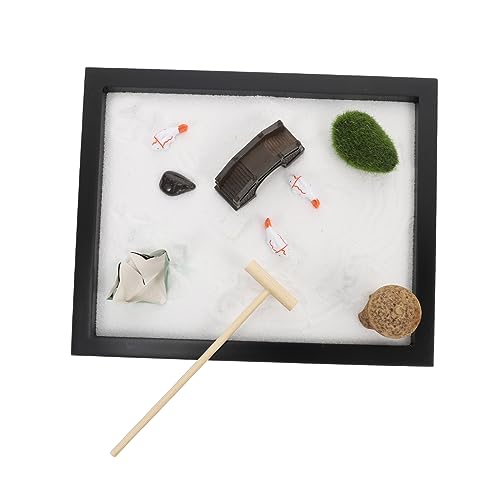 HONMEET 1Set Home Tabletop Handicraft Sand Box Adornment Zen Craft Miniature Sand Table Decoration for Office Home Relief Micro Landscape Ornament