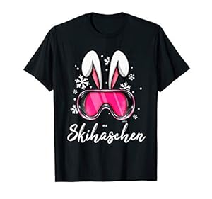 Skihäschen Apres Ski Skihase Skifahren Kostüm Skihaserl T-Shirt