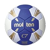 Molten H1C3500-BW Handball, Pro Trainingsball „C7“, Synthetik-Leder (TPU), geklebte Panels, IHF...