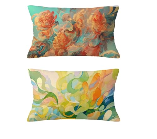 Cojines Sofa Color Funda Cojin 50x90cm Juego de 2 Cojines Otoño Impermeable Funda de Almohada Dibujos Animados Cojin Terciopelo con Cremallera Invisible para Jardín Silla Halloween Decorations md-872