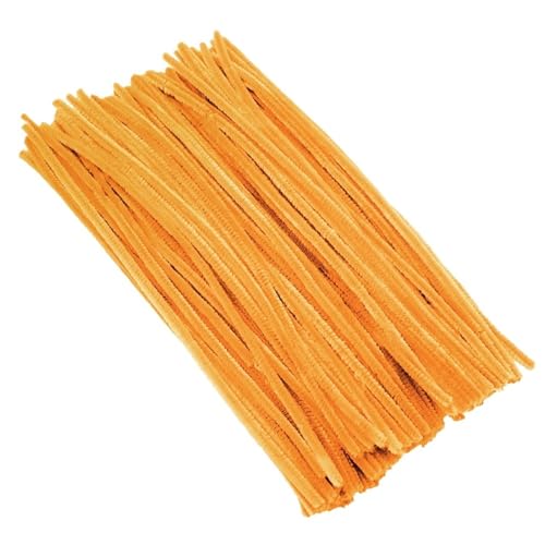 Tallos de chenilla flexibles de 200 uds, palos de limpieza naranjas para manualidades sin romper
