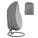 Produktbild JTWEB New_Soul Abdeckung für Hängesessel, 210D Oxford-Gewebe, wasserdicht, Veranda, Terrasse, Kokon, Gartenmöbel, Schutzhülle mit elastischem Saum, Kordelzug, 115 x 190 cm, Grau