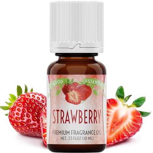 Image of Good Essential 10 ml Oils - Premium Strawberry Fragrance Oil - Perfect for Candles, Slime, Soap Making, Diffuser - 0.33 fl oz, 10 ml