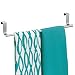 mDesign Adjustable, Expandable Kitchen Over Cabinet Towel Bar Rack - Hang on Inside or Outside of Doors, Storage for Hand, Dish, Tea Towels - 9.25" to 17" Wide - Chrome