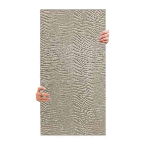 3D Kendinden Yapışkanlı Duvar Kağıdı Yeni Nesil Akustik Keçe Panel Desenli 52x98 cm (Ekru, 10 Adet 5 m²)