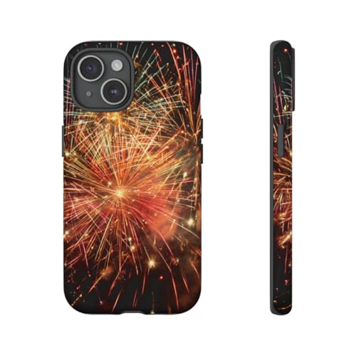 Coque rigide mate compatible avec iPhone 15 multicolore protection antichoc festive