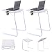 2 x Adjustable PC TV Laptop Desk Tray Home Office s/ Cup Holder White