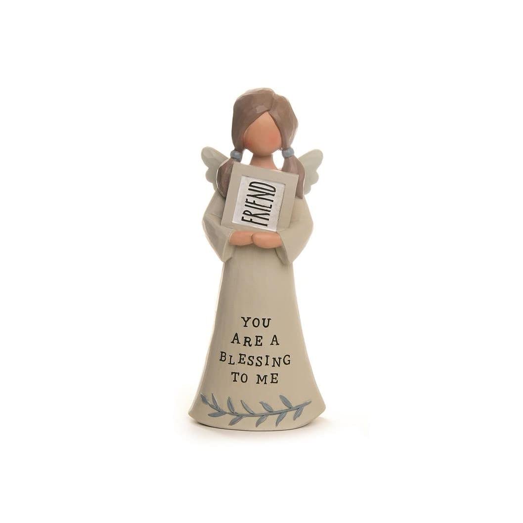 Blossom Bucket Feather & Grace Hand Painted Resin Decorative Figurine - Friend Frame