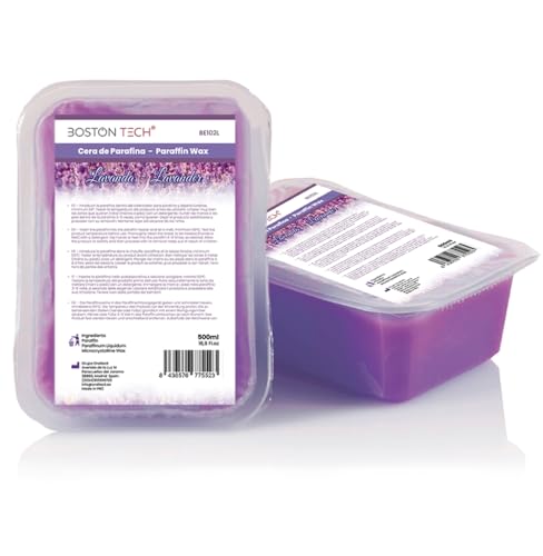 Paraffine Boston Tech pour les mains et les pieds, antioxydant doux, hydratant, traitement professionnel de l’arthrite, de l’arthrose et des douleurs articulaires, 2 blocs de 450 g, pêche (Violet)