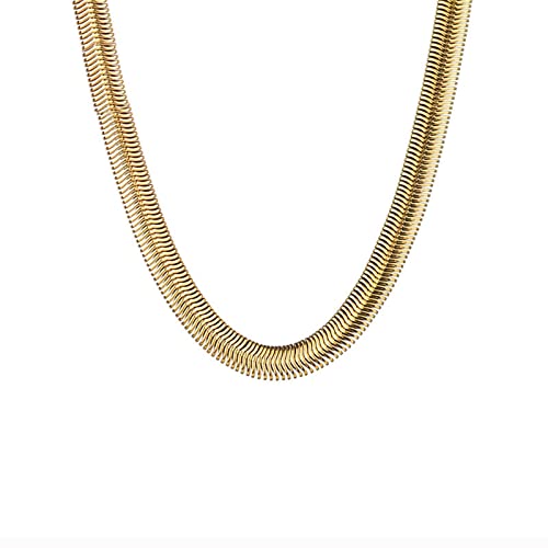 Chaîne en acier inoxydable femmes collier serpent hip pop rock