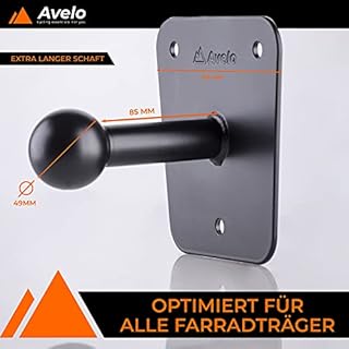 Avelo® Fahrradträger Wandhalterung inkl. hochwertigem Zubehör von Fischer® - extra Lange Ausführung - universell passend [Aufhängung bis 50 Kg]