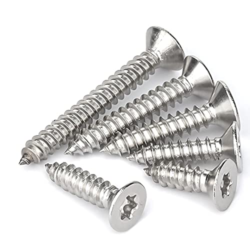 ANSIEDIO Self Tapping Screws Torx Flat Head Wood Screws Stainless Steel Screws, M2.9×9.5mm,100 pcs - Image 2