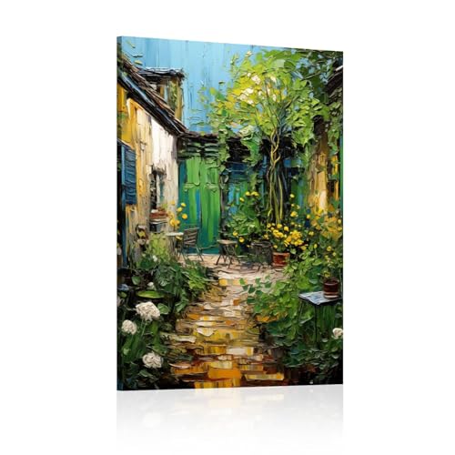 Tableau sur toile fleurs et jardin pour sublimer le design mural de votre salon en 75x100 cm