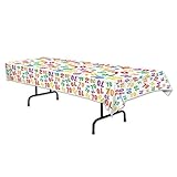 Beistle 70 Tablecover, 54 by 108-Inch, Multicolor