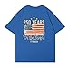 Women 4th of July Round Neck Shirts 250 Anniversary Printed Short Sleeve Blouse Casual Loose Independence Day Tops