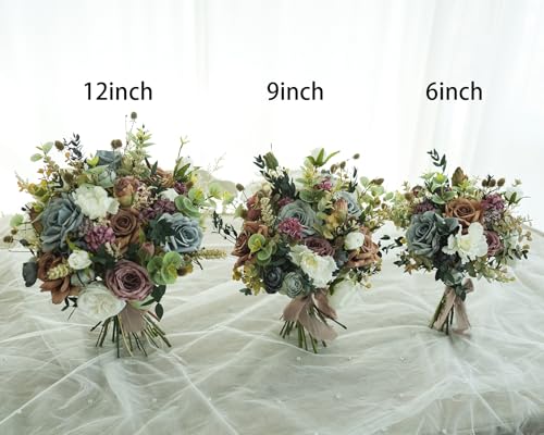 Ramo de Boda Pampas Morado y Azul miniatura 7