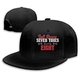321 Visière Cap Tomber Sept Fois, Se Relever Huit Casquettes De Pêche Unisexe Hip Pop Casquette Coton Casquette pour Faire De La Pêche, Femme, Homme