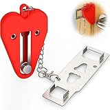 TUDOUZZZ ポータブルドアロック 携帯用ドアロック 旅行用ポータブルドアロック ステンレス鋼 安全セキュリティ ホテルやアパートのドアロックセキュリティ ホテルの部屋のドアロックセキュリティ