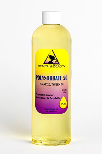Polysorbate 20 T-MAZ 20 Tween 20 Solubilizer Surfactant & Emulsifier 100% Pure 12 oz