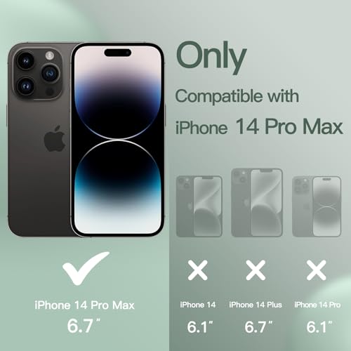 Image of JETech Silicone Cover Case for iPhone 14 Pro Max 6.7-Inch, Silky-Soft Touch Full-Body Protective Phone Case, Shockproof Cover with Microfiber Lining (Midnight Green)